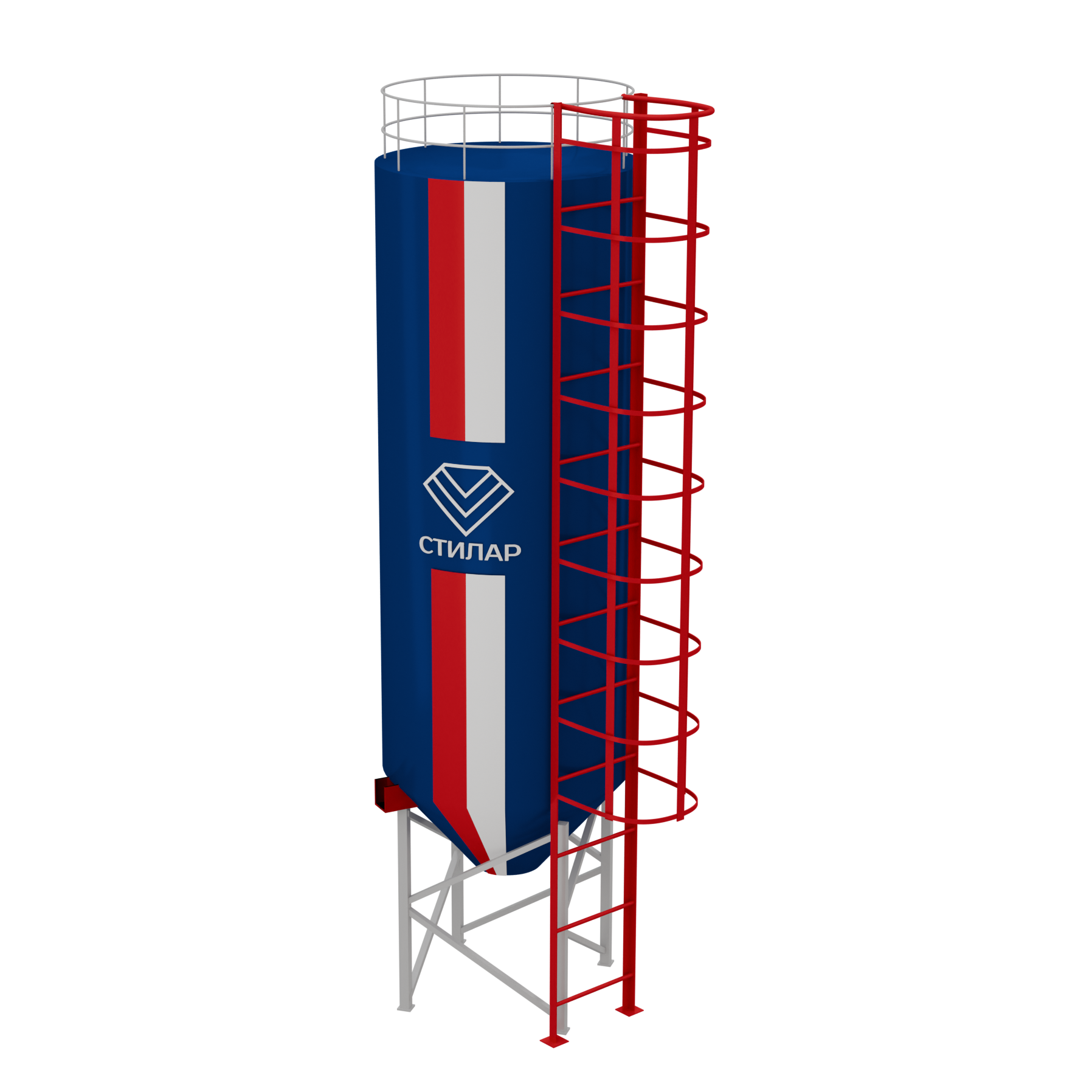 Цельносварный силос для цемента и микросилики 200 м³ от производителя