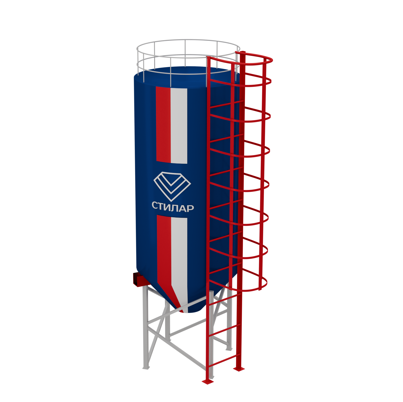 Цельносварный силос для асфальтобетонных заводов 60 м³ от производителя
